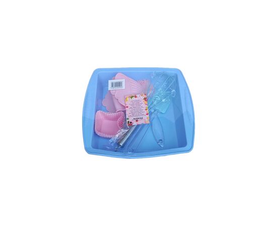 Форма для випікання Stenson Набір Square 11 предметів Блакитний (MH-3918 blue)