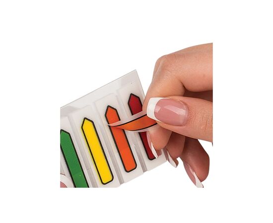 Стикер-закладка Buromax Стрелки Plastic bookmarks 45x12mm, 5*20 шт, neon (BM.2304-98), изображение 3 Стикер-закладка Buromax Стрелки Plastic bookmarks 45x12mm, 5*20 шт, neon (BM.2304-98), изображение 3
