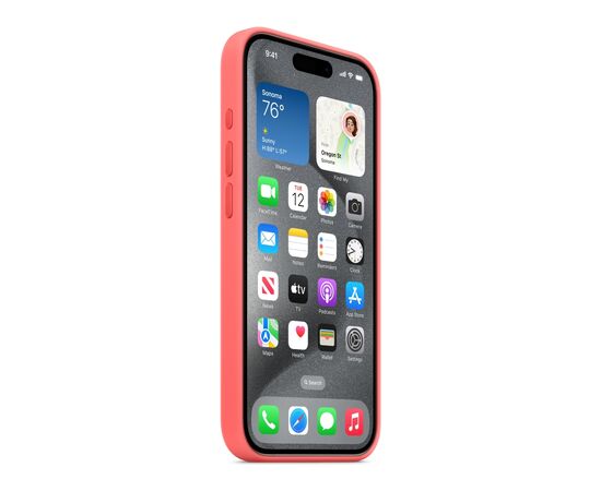 Чехол для мобильного телефона Apple iPhone 15 Pro Silicone Case with MagSafe Guava (MT1G3ZM/A), изображение 6 Чехол для мобильного телефона Apple iPhone 15 Pro Silicone Case with MagSafe Guava (MT1G3ZM/A), изображение 6