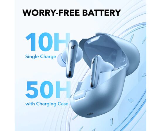 Наушники Anker SoundСore Liberty 4 NC Light Blue (A3947G61), изображение 4 Наушники Anker SoundСore Liberty 4 NC Light Blue (A3947G61), изображение 4