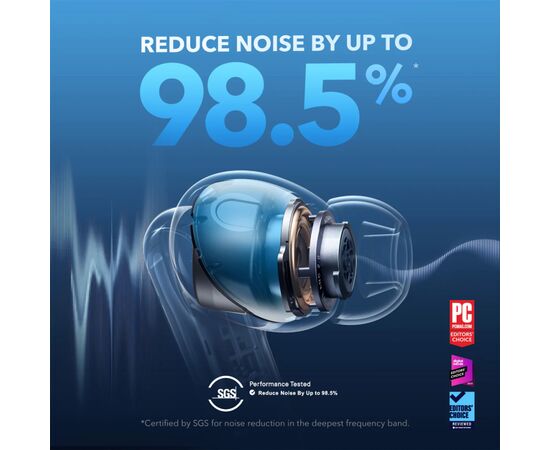 Наушники Anker SoundСore Liberty 4 NC Light Blue (A3947G61), изображение 6 Наушники Anker SoundСore Liberty 4 NC Light Blue (A3947G61), изображение 6