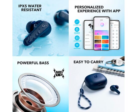 Наушники Anker SoundСore R50i Blue (A3949G31), изображение 6 Наушники Anker SoundСore R50i Blue (A3949G31), изображение 6