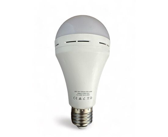 Лампочка ЕКСЕЛЬСІОР Акумуляторна 12W 1080lum 4100К Е27 2шт (XK-EKC-1200-2)