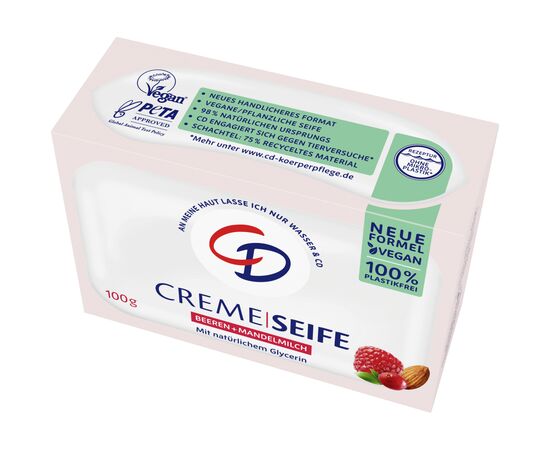 Тверде мило CD Ягоди та Мигдальне молоко 100 г (4045612009474), зображення 2 Тверде мило CD Ягоди та Мигдальне молоко 100 г (4045612009474), зображення 2