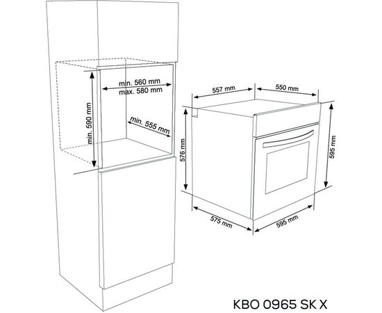 Духовой шкаф Kernau KBO 0965 SK X, изображение 2 Духовой шкаф Kernau KBO 0965 SK X, изображение 2