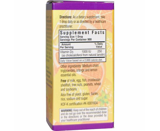 Витамин Bluebonnet Nutrition Жидкий Витамин D3 1000IU, Вкус Апельсина, 30мл капли (BLB-00374), изображение 2 Витамин Bluebonnet Nutrition Жидкий Витамин D3 1000IU, Вкус Апельсина, 30мл капли (BLB-00374), изображение 2