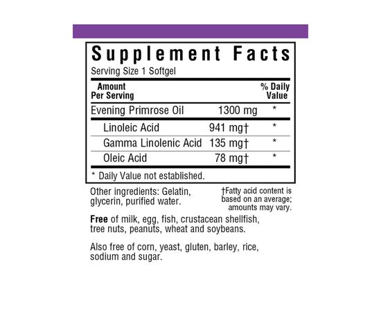 Травы Bluebonnet Nutrition Масло Примулы Вечерней 1300 мг, 60 желатиновых капсул (BLB0921), изображение 2 Травы Bluebonnet Nutrition Масло Примулы Вечерней 1300 мг, 60 желатиновых капсул (BLB0921), изображение 2