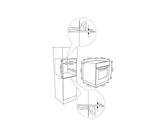 Духовой шкаф HEINNER HBO-V656GC-BK, изображение 4 Духовой шкаф HEINNER HBO-V656GC-BK, изображение 4
