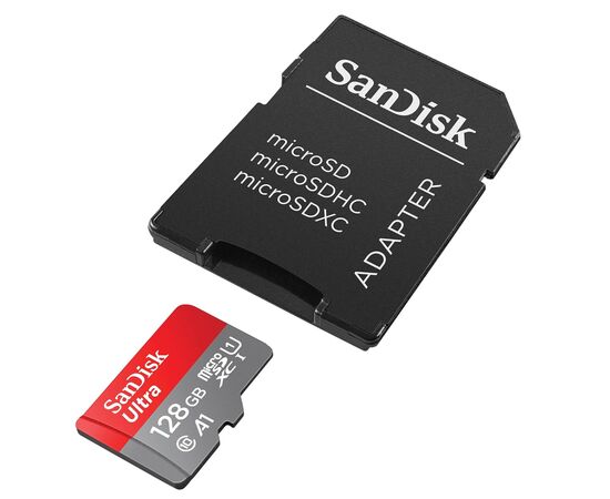 Карта памяти SanDisk 128GB microSD class 10 UHS-I Ultra (SDSQUAB-128G-GN6MA), изображение 2 Карта памяти SanDisk 128GB microSD class 10 UHS-I Ultra (SDSQUAB-128G-GN6MA), изображение 2