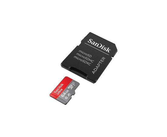 Карта памяти SanDisk 64GB microSD class 10 UHS-I Ultra (SDSQUAB-064G-GN6MA), изображение 2 Карта памяти SanDisk 64GB microSD class 10 UHS-I Ultra (SDSQUAB-064G-GN6MA), изображение 2