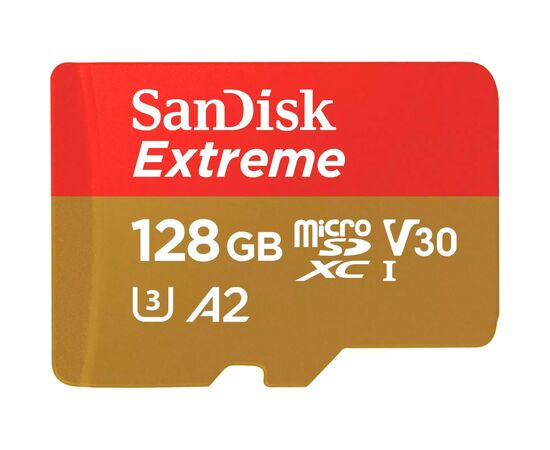 Карта памяти SanDisk 128GB microSD class 10 UHS-I Extreme For Action Cams and Dro (SDSQXAA-128G-GN6AA), изображение 3 Карта памяти SanDisk 128GB microSD class 10 UHS-I Extreme For Action Cams and Dro (SDSQXAA-128G-GN6AA), изображение 3