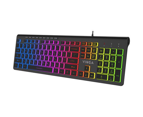 Клавиатура Vinga KB-460 Black, изображение 3 Клавиатура Vinga KB-460 Black, изображение 3