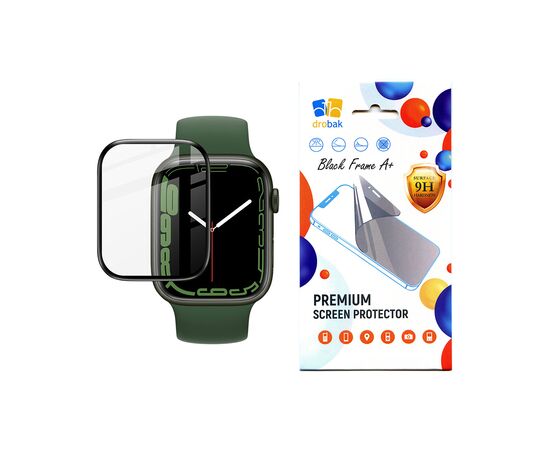 Стекло защитное Drobak Apple Watch Series 9 45mm Black Frame A+ (323211)