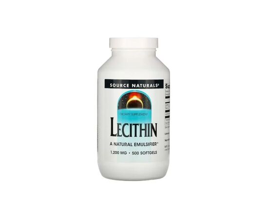 Аминокислота Source Naturals Лецитин, 1200мг, Lecithin, 500 желатиновых капсул (SN0618)