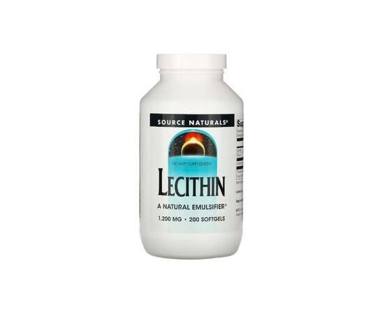 Аминокислота Source Naturals Лецитин 1200мг, 200 желатиновых капсул (SNS-00617)