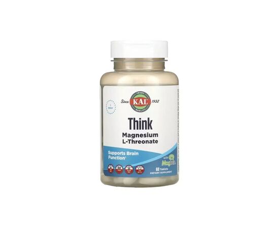 Витаминно-минеральный комплекс KAL Магний L-Треонат, Think Magnesium L-Threonate, 60 таблеток (CAL-27193)