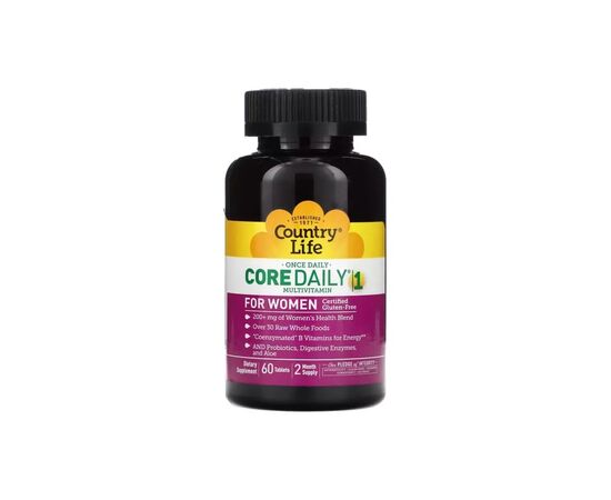 Вітамінно-мінеральний комплекс Country Life Мультивітаміни для жінок, Core Daily-1 Multivitamin for Women, 60 табл (CLF-08192)