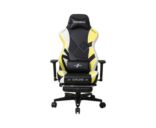Крісло ігрове 1stPlayer Duke Black-White-Yellow (Duke BlackWhiteYellow), зображення 2
