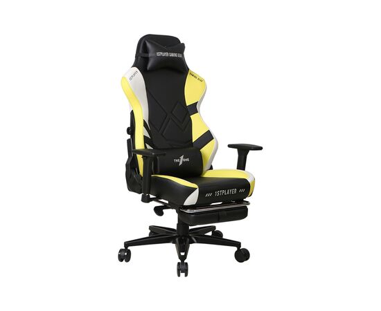 Крісло ігрове 1stPlayer Duke Black-White-Yellow (Duke BlackWhiteYellow), зображення 3