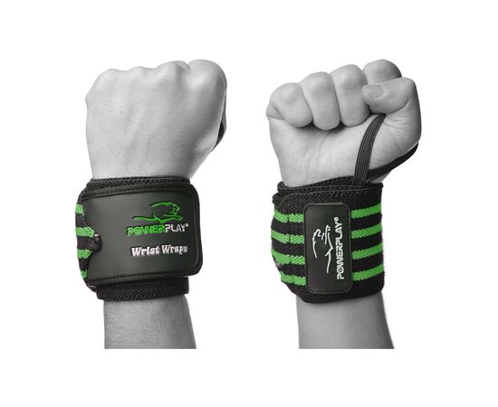Бинт для спорту PowerPlay 3081 Чорно-Зелений (PP_3081_Black/Green), зображення 2 Бинт для спорту PowerPlay 3081 Чорно-Зелений (PP_3081_Black/Green), зображення 2