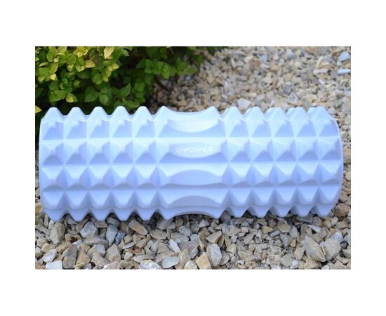 Масажный ролик U-Powex UP_1010 EVA foam roller 33x14см Type 2 Blue (UP_1010_T2_Blue), изображение 4 Масажный ролик U-Powex UP_1010 EVA foam roller 33x14см Type 2 Blue (UP_1010_T2_Blue), изображение 4
