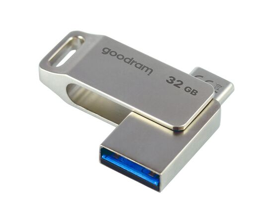 USB флеш накопитель Goodram 32GB ODA3 Silver USB 3.0 / Type-C (ODA3-0320S0R11), изображение 3 USB флеш накопитель Goodram 32GB ODA3 Silver USB 3.0 / Type-C (ODA3-0320S0R11), изображение 3