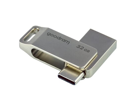 USB флеш накопитель Goodram 32GB ODA3 Silver USB 3.0 / Type-C (ODA3-0320S0R11), изображение 4 USB флеш накопитель Goodram 32GB ODA3 Silver USB 3.0 / Type-C (ODA3-0320S0R11), изображение 4