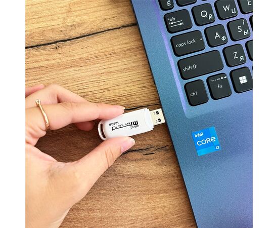 USB флеш накопитель Mibrand 128GB Marten White USB 3.2 (MI3.2/MA128P10W), изображение 3 USB флеш накопитель Mibrand 128GB Marten White USB 3.2 (MI3.2/MA128P10W), изображение 3