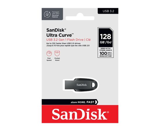 USB флеш накопитель SanDisk 32GB Ultra Curve Black USB 3.2 (SDCZ550-032G-G46), изображение 4 USB флеш накопитель SanDisk 32GB Ultra Curve Black USB 3.2 (SDCZ550-032G-G46), изображение 4