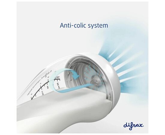 Бутылочка для кормления Difrax S-bottle Natural антиколиковая, силикон, 250 мл (736FE Pink), изображение 3