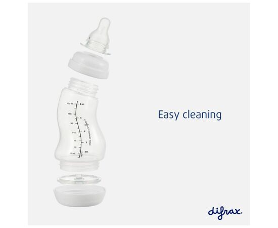 Бутылочка для кормления Difrax S-bottle Natural антиколиковая, силикон, 250 мл (736FE Pink), изображение 4