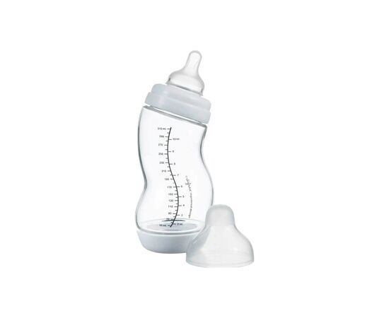 Бутылочка для кормления Difrax S-bottle Wide антиколиковая, силикон, 310 мл (737FE White)