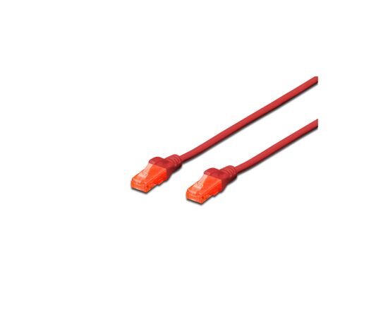 Патч-корд 0.25м, CAT 6 UTP, AWG 26/7, Cu, LSZH, red Digitus (DK-1617-0025/R)