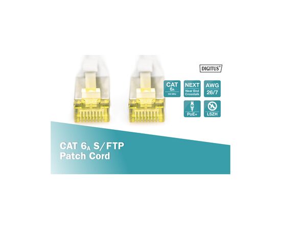 Патч-корд 15м, CAT 6a S-FTP, AWG 26/7, Cu, LSZH, grey Digitus (DK-1644-A-150), зображення 5 Патч-корд 15м, CAT 6a S-FTP, AWG 26/7, Cu, LSZH, grey Digitus (DK-1644-A-150), зображення 5