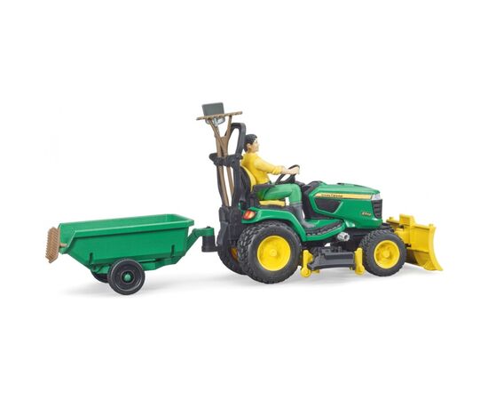Спецтехника Bruder садовый трактор John Deere с прицепом и фигуркой садовода (62104), изображение 5 Спецтехника Bruder садовый трактор John Deere с прицепом и фигуркой садовода (62104), изображение 5