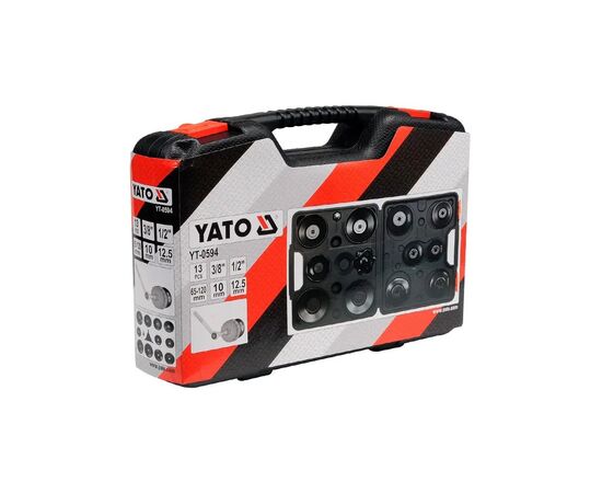Автомобільний зйомник Yato масляних фільтрів 3/8"-1/2" 13шт (YT-0594), зображення 2