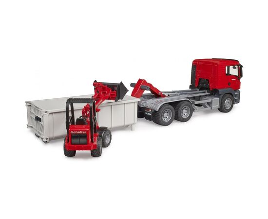 Спецтехніка Bruder Вантажівка MAN TGS та міні-навантажувач Schaffer 2630 (03767), зображення 3 Спецтехніка Bruder Вантажівка MAN TGS та міні-навантажувач Schaffer 2630 (03767), зображення 3