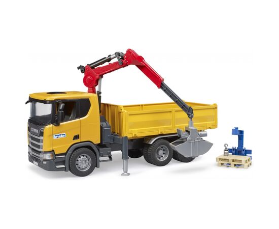 Спецтехника Bruder Scania Super 560R с краном-манипулятором 1:16 с аксессуарами (03551), изображение 2 Спецтехника Bruder Scania Super 560R с краном-манипулятором 1:16 с аксессуарами (03551), изображение 2