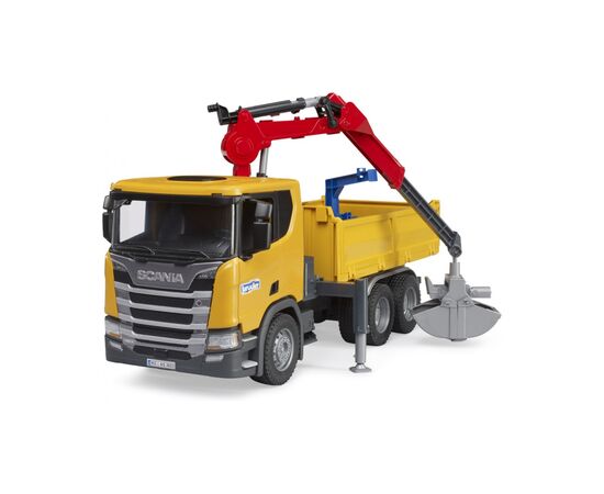 Спецтехника Bruder Scania Super 560R с краном-манипулятором 1:16 с аксессуарами (03551), изображение 3 Спецтехника Bruder Scania Super 560R с краном-манипулятором 1:16 с аксессуарами (03551), изображение 3