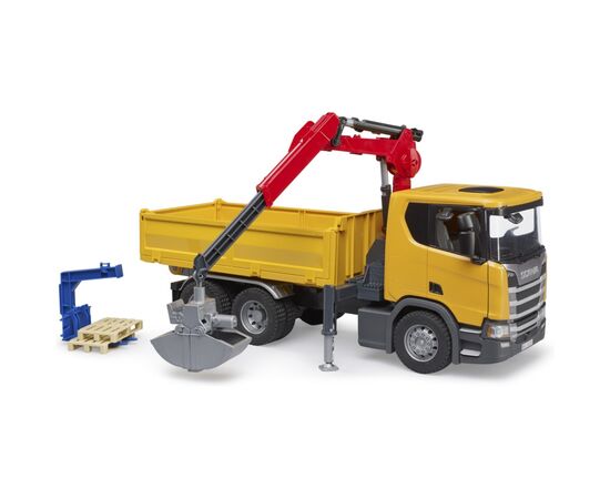 Спецтехника Bruder Scania Super 560R с краном-манипулятором 1:16 с аксессуарами (03551), изображение 9 Спецтехника Bruder Scania Super 560R с краном-манипулятором 1:16 с аксессуарами (03551), изображение 9