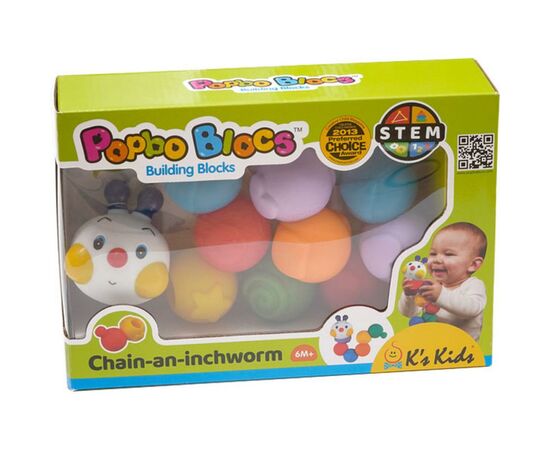 Развивающая игрушка K’S KIDS Складывающаяся гусеничка (KA10610-3GB), изображение 4 Развивающая игрушка K’S KIDS Складывающаяся гусеничка (KA10610-3GB), изображение 4