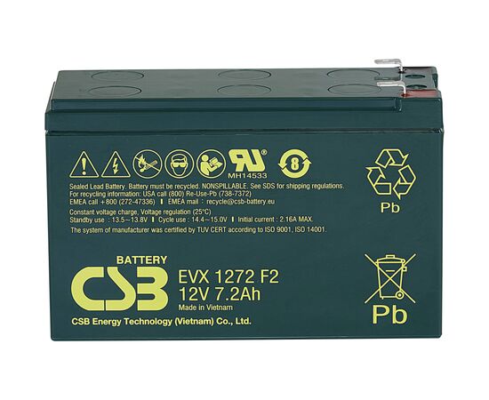 Батарея к ИБП CSB EVX1272F2 12V 7.2Ah (EVX1272F2)
