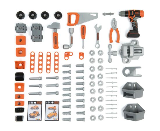 Игровой набор Smoby Black+Decker Блэк+Деккер Мастерская 92 аксессуара (360727), изображение 2