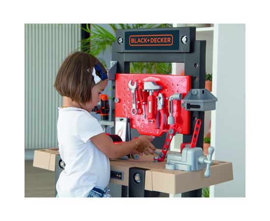 Игровой набор Smoby Black+Decker Блэк+Деккер Мастерская 92 аксессуара (360727), изображение 6