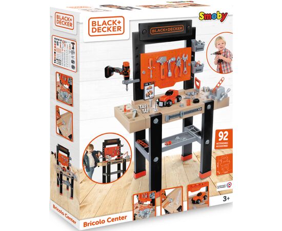 Игровой набор Smoby Black+Decker Блэк+Деккер Мастерская 92 аксессуара (360727), изображение 7