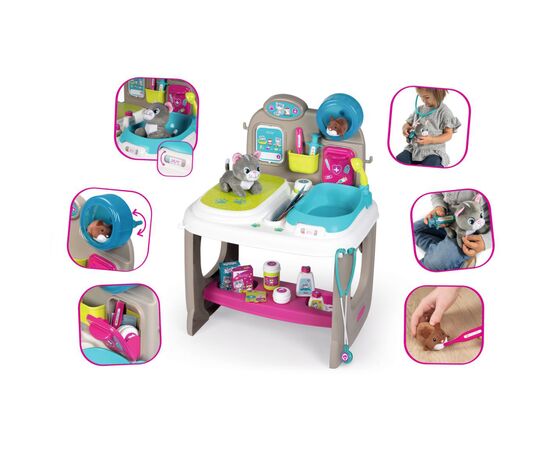 Игровой набор Smoby Ветеринарный центр с котиком и хомяком (340404), изображение 5 Игровой набор Smoby Ветеринарный центр с котиком и хомяком (340404), изображение 5