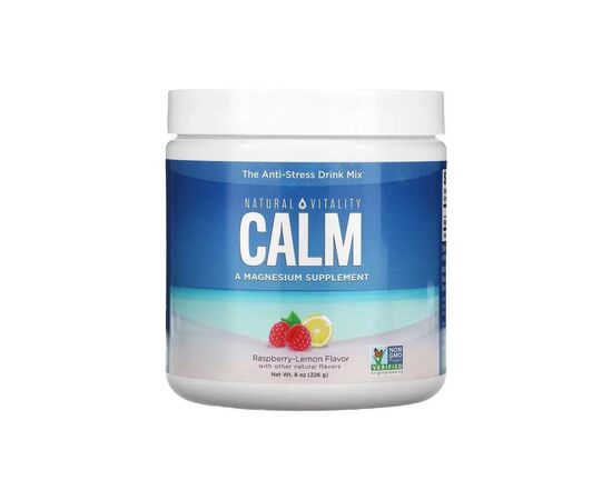 Минералы Natural Vitality Антистрессовый напиток, вкус малина лимон, CALM, Powder Raspberr (PTG-04350)