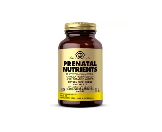 Мультивітамін Solgar Мультивітаміни для Вагітних, Prenatal Nutrients, 120 таблеток (SOL02272)