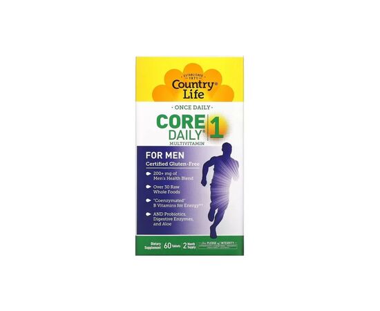 Мультивитамин Country Life Мультивитамины для Мужчин, Core Daily-1 for Men, 60 таблеток (CLF-08190), изображение 2 Мультивитамин Country Life Мультивитамины для Мужчин, Core Daily-1 for Men, 60 таблеток (CLF-08190), изображение 2