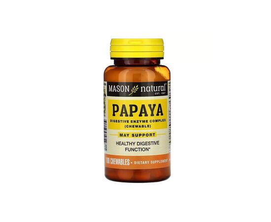 Витаминно-минеральный комплекс Mason Natural Папайя, комплекс пищеварительных ферментов, Papaya, Digestive (MAV-05471)